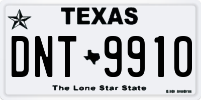 TX license plate DNT9910