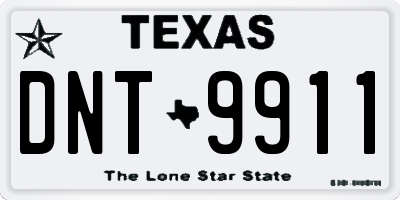 TX license plate DNT9911