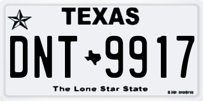 TX license plate DNT9917