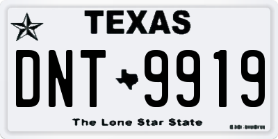 TX license plate DNT9919
