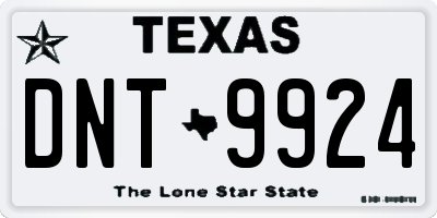 TX license plate DNT9924