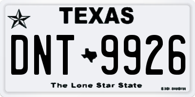 TX license plate DNT9926