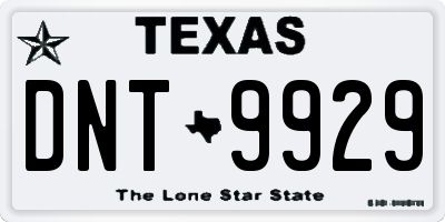 TX license plate DNT9929