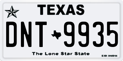 TX license plate DNT9935