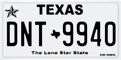 TX license plate DNT9940