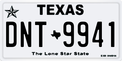 TX license plate DNT9941