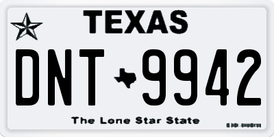 TX license plate DNT9942