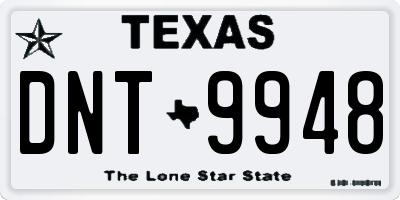 TX license plate DNT9948