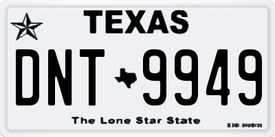 TX license plate DNT9949