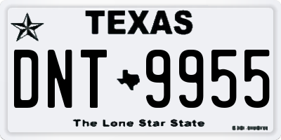 TX license plate DNT9955
