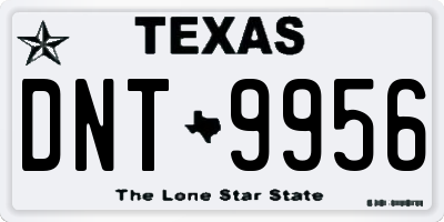 TX license plate DNT9956