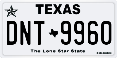 TX license plate DNT9960