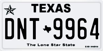TX license plate DNT9964