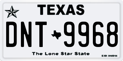 TX license plate DNT9968