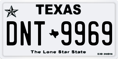 TX license plate DNT9969