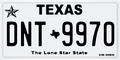TX license plate DNT9970