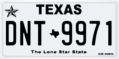 TX license plate DNT9971