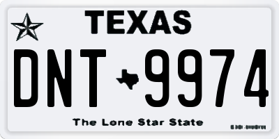 TX license plate DNT9974