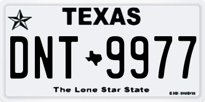 TX license plate DNT9977
