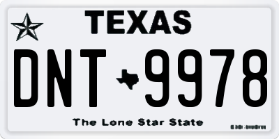 TX license plate DNT9978