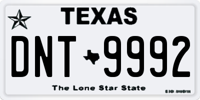 TX license plate DNT9992