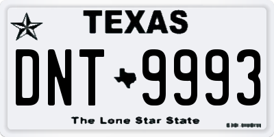 TX license plate DNT9993
