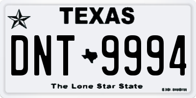 TX license plate DNT9994