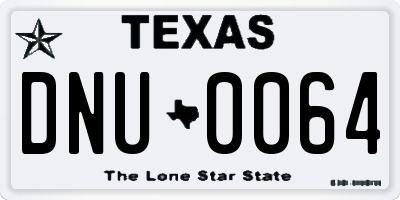 TX license plate DNU0064