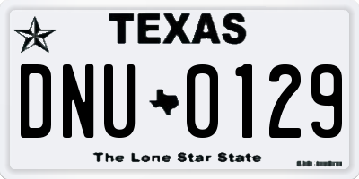 TX license plate DNU0129
