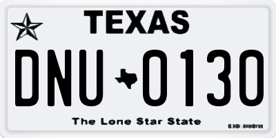 TX license plate DNU0130