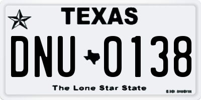 TX license plate DNU0138