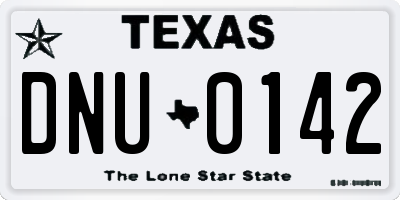 TX license plate DNU0142