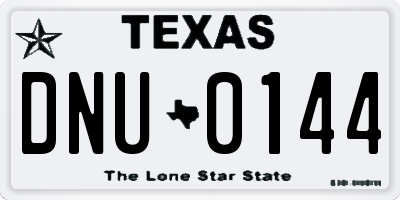 TX license plate DNU0144