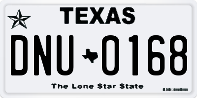 TX license plate DNU0168