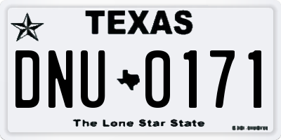 TX license plate DNU0171