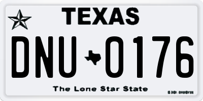 TX license plate DNU0176