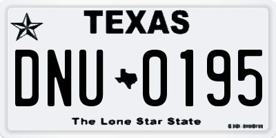 TX license plate DNU0195