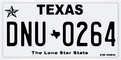 TX license plate DNU0264