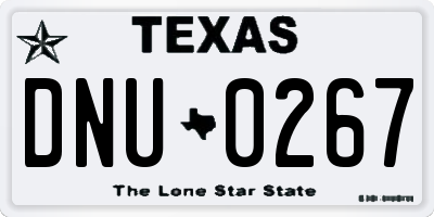 TX license plate DNU0267