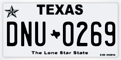 TX license plate DNU0269