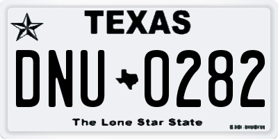 TX license plate DNU0282