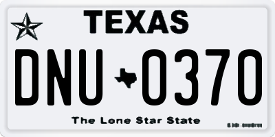 TX license plate DNU0370