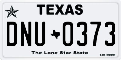 TX license plate DNU0373