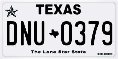 TX license plate DNU0379