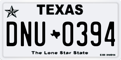 TX license plate DNU0394