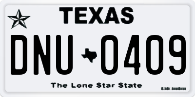 TX license plate DNU0409