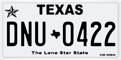 TX license plate DNU0422