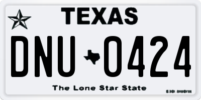 TX license plate DNU0424