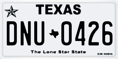 TX license plate DNU0426