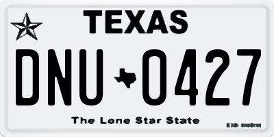TX license plate DNU0427